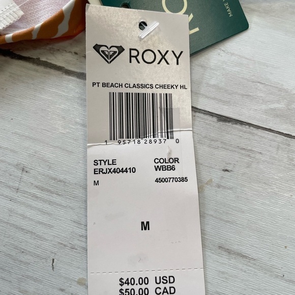 Roxy Pt beach classics cheeky hl floral bikini bottom M - Picture 7 of 8